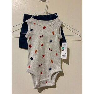 NWT Carter's Child of Mine Hot Dog Bodysuit & Shorts Outfit - 0-3M